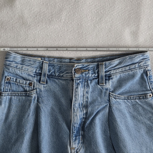 Levi's high loose denim pleated baggy wide leg jeans - Picture 7 of 8